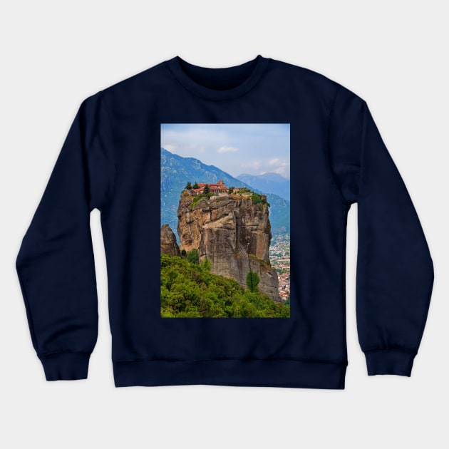 Greece. Meteora. The Monastery of the Holy Trinity. Crewneck Sweatshirt by vadim19